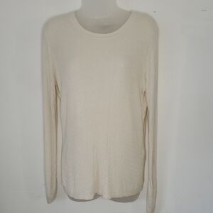 Banana Republic Ivory Long Sleeve Top